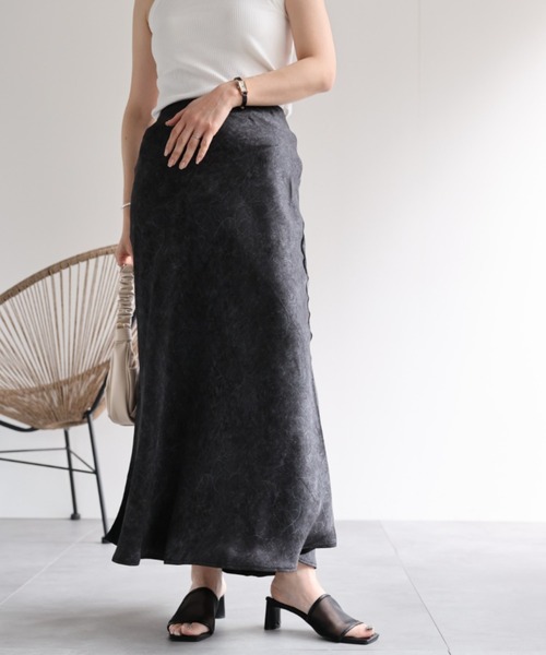 ap retro（アプレトロ）の「ニュアンス柄スカート（スカート・レディース・アイボリー/ベージュ/ブラック/マスタード・MEDIUM/LARGE）」の19枚目の写真