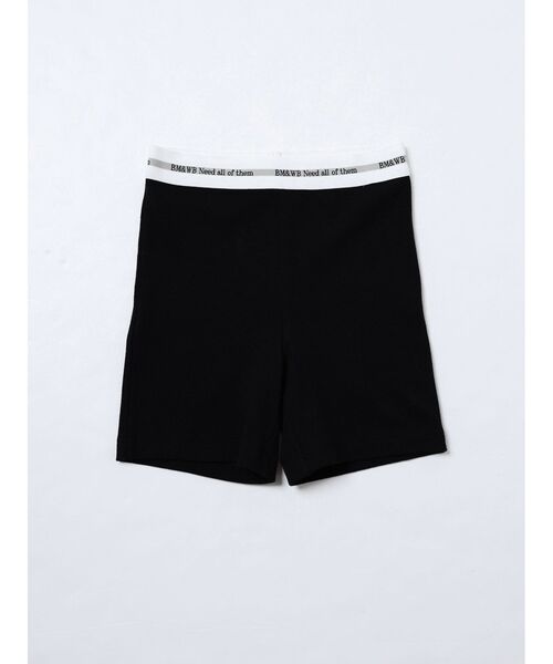 GYDA(ジェイダ)の「BM&WB JQリブハーフレギンス(レギンス/スパッツ・レディース・ライトグレー/ブラック・SMALL)」の1枚目の写真