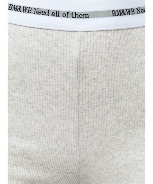 GYDA(ジェイダ)の「BM&WB JQリブハーフレギンス(レギンス/スパッツ・レディース・ライトグレー/ブラック・SMALL)」の11枚目の写真