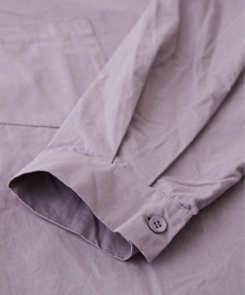 CUBE SUGAR（キューブシュガー）の「フード付きワイドシャツ（シャツ/ブラウス・レディース・イエロー/パープル/ブラック・M）」の18枚目の写真