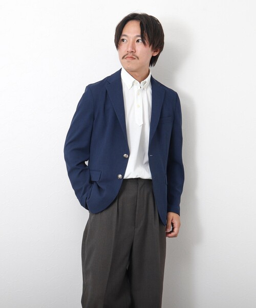 NOLLEY’S（ノーリーズ）の「《ビジカジ対応》TRABEST ストレッチ 銀ボタン ブレザージャケット（テーラードジャケット・メンズ・ブルー/グレー/ネイビー/ブラック・S/M/L/XL）」の22枚目の写真