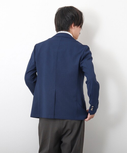 NOLLEY’S（ノーリーズ）の「《ビジカジ対応》TRABEST ストレッチ 銀ボタン ブレザージャケット（テーラードジャケット・メンズ・ブルー/グレー/ネイビー/ブラック・S/M/L/XL）」の14枚目の写真