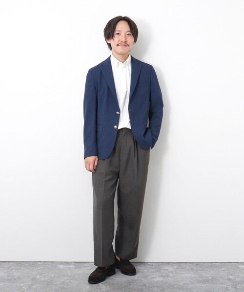 NOLLEY’S（ノーリーズ）の「《ビジカジ対応》TRABEST ストレッチ 銀ボタン ブレザージャケット（テーラードジャケット・メンズ・ブルー/グレー/ネイビー/ブラック・S/M/L/XL）」の19枚目の写真