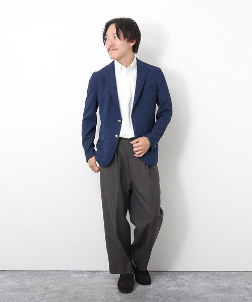 NOLLEY’S（ノーリーズ）の「《ビジカジ対応》TRABEST ストレッチ 銀ボタン ブレザージャケット（テーラードジャケット・メンズ・ブルー/グレー/ネイビー/ブラック・S/M/L/XL）」の16枚目の写真