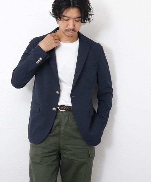NOLLEY’S（ノーリーズ）の「《ビジカジ対応》TRABEST ストレッチ 銀ボタン ブレザージャケット（テーラードジャケット・メンズ・ブルー/グレー/ネイビー/ブラック・S/M/L/XL）」の13枚目の写真