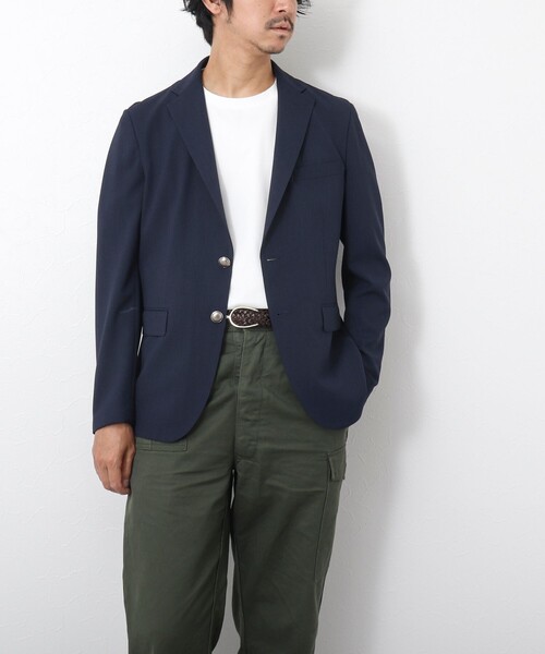 NOLLEY’S（ノーリーズ）の「《ビジカジ対応》TRABEST ストレッチ 銀ボタン ブレザージャケット（テーラードジャケット・メンズ・ブルー/グレー/ネイビー/ブラック・S/M/L/XL）」の15枚目の写真