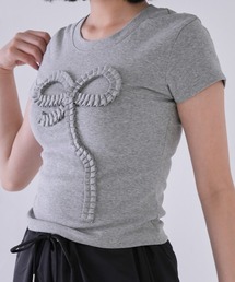 tシャツ アシンメトリー リボン Tシャツ 半袖 トップス カットソー フリル レディース フリル アシンメトリー カットソー Tシャツ レディース 半袖