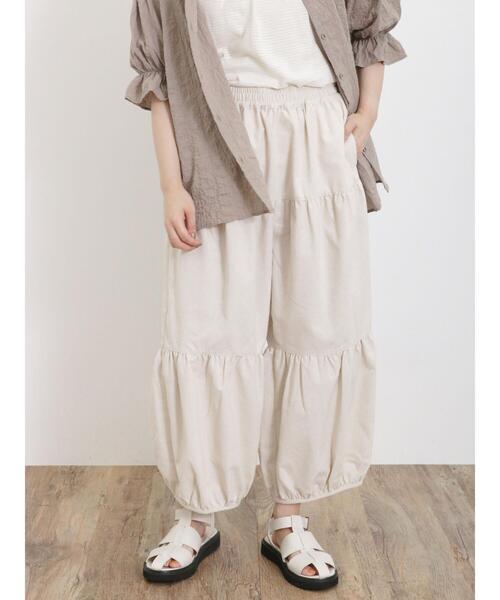 Samansa Mos2（サマンサ モスモス）の「【Lサイズ WEB限定】ティアードバルーンパンツ（その他パンツ・レディース・ベージュ/チャコールグレー/モカ・M/L）」の5枚目の写真