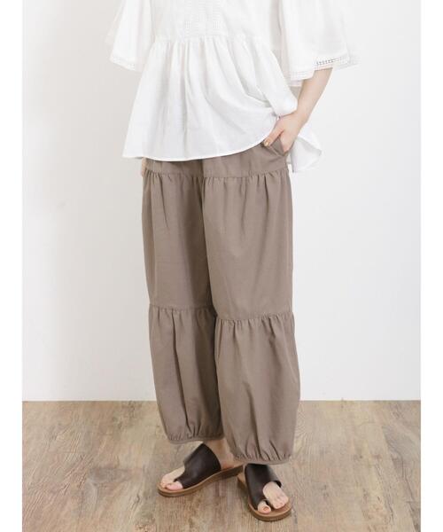 Samansa Mos2（サマンサ モスモス）の「【Lサイズ WEB限定】ティアードバルーンパンツ（その他パンツ・レディース・ベージュ/チャコールグレー/モカ・M/L）」の13枚目の写真