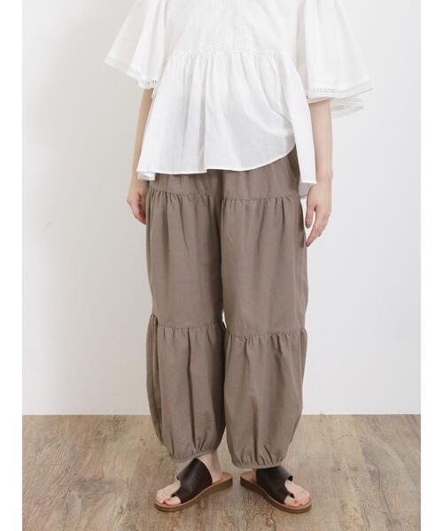 Samansa Mos2（サマンサ モスモス）の「【Lサイズ WEB限定】ティアードバルーンパンツ（その他パンツ・レディース・ベージュ/チャコールグレー/モカ・M/L）」の14枚目の写真