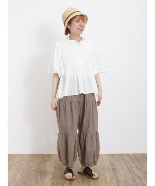 Samansa Mos2（サマンサ モスモス）の「【Lサイズ WEB限定】ティアードバルーンパンツ（その他パンツ・レディース・ベージュ/チャコールグレー/モカ・M/L）」の15枚目の写真