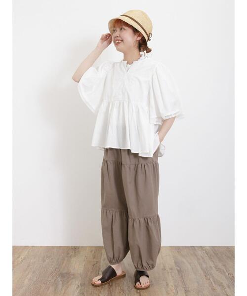 Samansa Mos2（サマンサ モスモス）の「【Lサイズ WEB限定】ティアードバルーンパンツ（その他パンツ・レディース・ベージュ/チャコールグレー/モカ・M/L）」の16枚目の写真