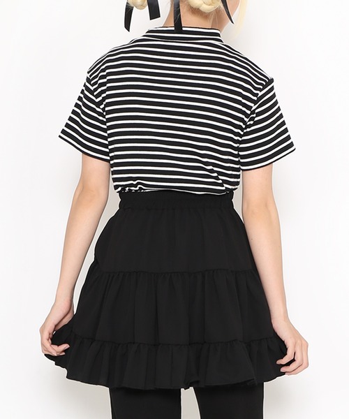 PUNYUS（プニュズ）の「ボーダーハイネックリブＴシャツ（Tシャツ/カットソー・レディース・ホワイト/グリーン/ブラック・1/4/3/2）」の18枚目の写真