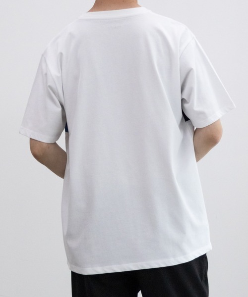NAVY（ネイビー）の「ブロック&パネル切り替えデザイン T-SHIRT（Tシャツ/カットソー・メンズ・ホワイト系1/ホワイト系2/ブラック系1/ブラック系2/ネイビー系1/ネイビー系2・M/L/XL）」の14枚目の写真