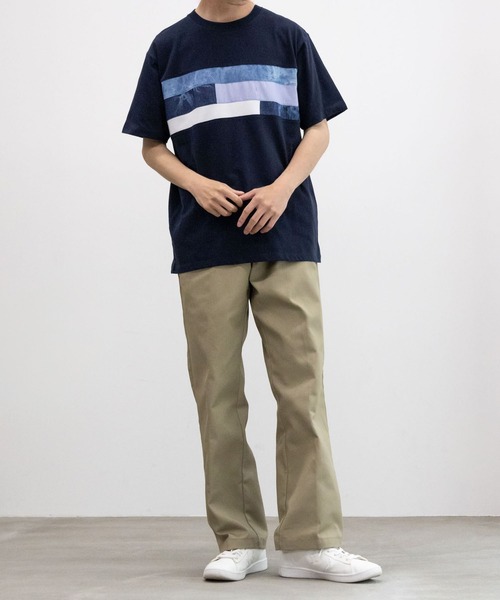 NAVY（ネイビー）の「ブロック&パネル切り替えデザイン T-SHIRT