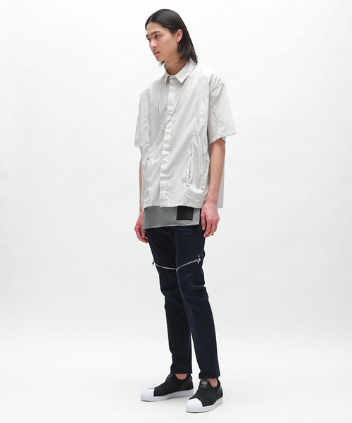 DIET BUTCHER(ダイエットブッチャー)の「DIET BUTCHER/ダイエットブッチャー Over sized half sleeve shirt 半袖シャツ(シャツ/ブラウス・メンズ・グレイッシュベージュ/サックスブルー/ブラック・1/3/2)」の7枚目の写真