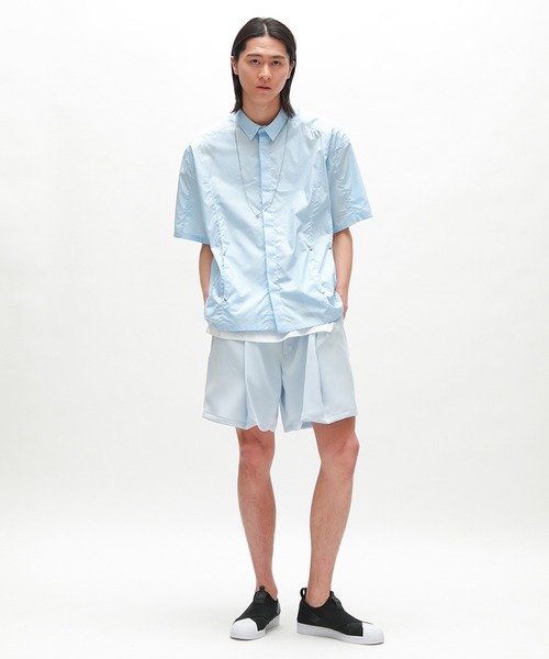 DIET BUTCHER(ダイエットブッチャー)の「DIET BUTCHER/ダイエットブッチャー Over sized half sleeve shirt 半袖シャツ(シャツ/ブラウス・メンズ・グレイッシュベージュ/サックスブルー/ブラック・1/3/2)」の10枚目の写真