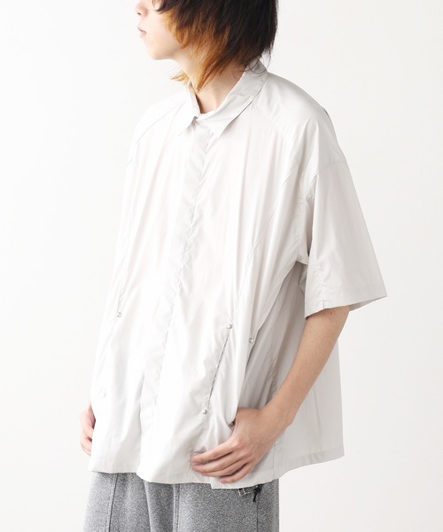 DIET BUTCHER(ダイエットブッチャー)の「DIET BUTCHER/ダイエットブッチャー Over sized half sleeve shirt 半袖シャツ(シャツ/ブラウス・メンズ・グレイッシュベージュ/サックスブルー/ブラック・1/3/2)」の22枚目の写真