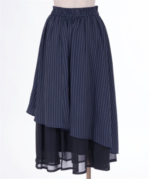 axes femme（アクシーズファム）の「シフォン切替ストライプスカート（スカート・レディース・ベージュ/ネイビー/ダークグリーン・FREE）」の20枚目の写真
