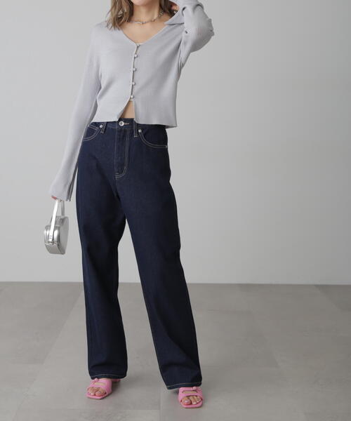 FREE'S MART（フリーズマート）の「◆Vネックラメリブニットカーディガン（ニット/セーター・レディース・ブラック/ベージュ/レッド/グレー・FREE）」の21枚目の写真