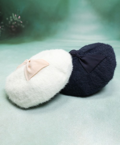 SKAPE（エスケープ）の「ﾋﾞｯｸﾘﾎﾞﾝﾍﾞﾚｰ（ハンチング/ベレー帽・キッズ・ネイビー/ホワイト・50cm/54cm）」の12枚目の写真