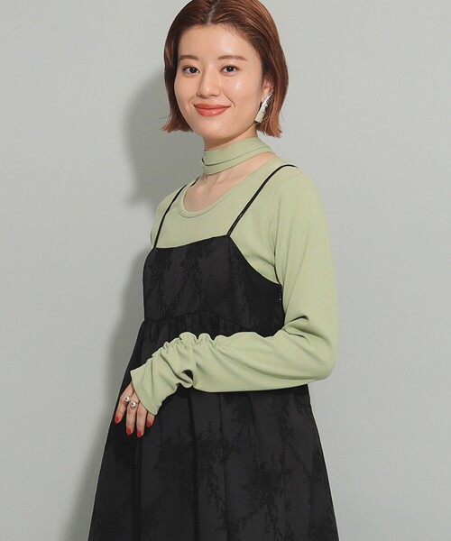 Ray BEAMS(レイビームス)の「ボウタイ ギャザー スリーブ Tシャツ(Tシャツ/カットソー・レディース・ホワイト系その他6/グリーン系その他2・ONE SIZE)」の12枚目の写真