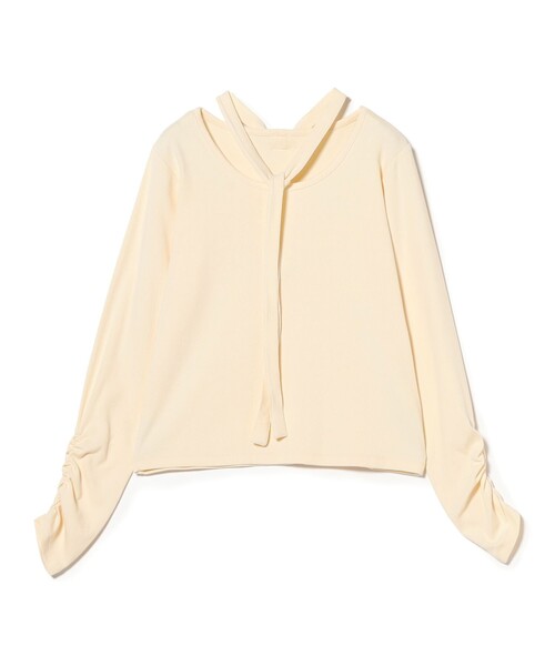 Ray BEAMS(レイビームス)の「ボウタイ ギャザー スリーブ Tシャツ(Tシャツ/カットソー・レディース・ホワイト系その他6/グリーン系その他2・ONE SIZE)」の19枚目の写真