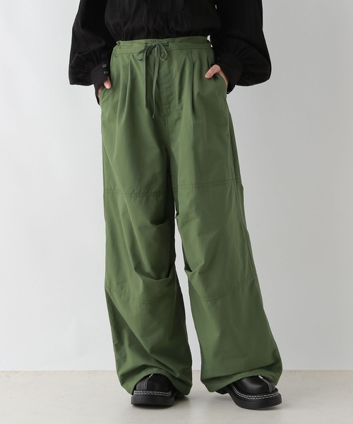 RAGEBLUE（レイジブルー）の「タックパラシュートパンツ（カーゴパンツ・レディース・ブラック/オリーブ/オフホワイト・FREE）」の3枚目の写真