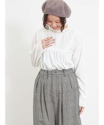 Samansa Mos2 | レーススタンドネックカットソー(Tシャツ/カットソー)