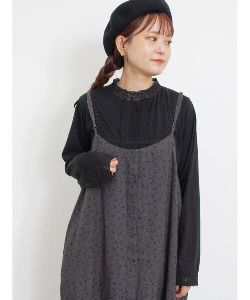 Samansa Mos2（サマンサ モスモス）の「レーススタンドネックカットソー（Tシャツ/カットソー・レディース・オフホワイト/ベージュ/ブラック・F）」の18枚目の写真