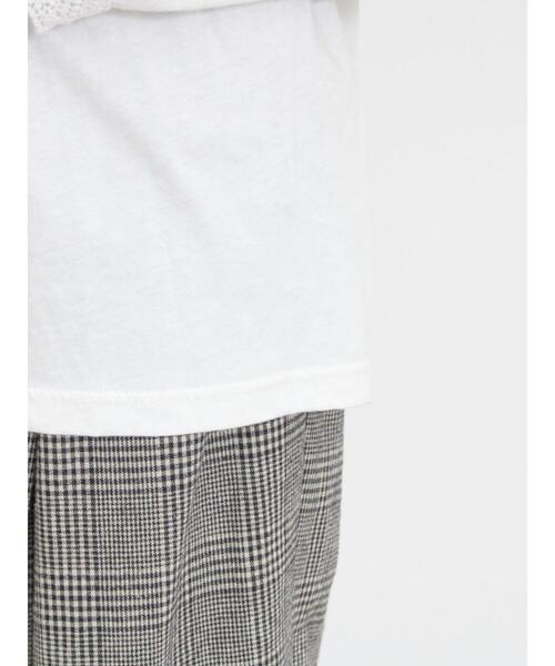 Samansa Mos2（サマンサ モスモス）の「レーススタンドネックカットソー（Tシャツ/カットソー・レディース・オフホワイト/ベージュ/ブラック・F）」の4枚目の写真