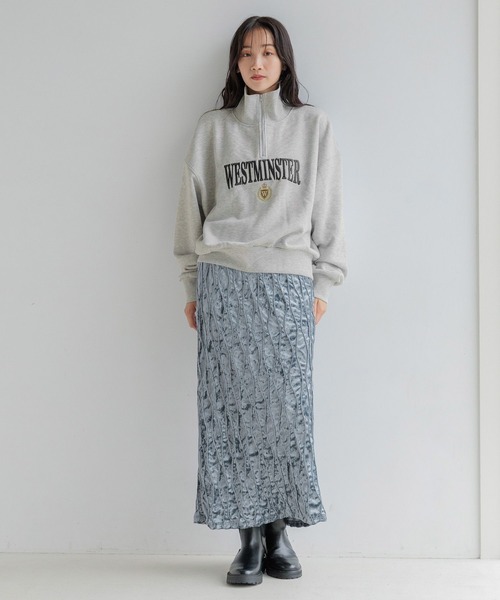 LOWRYS FARM（ローリーズファーム）の「ウネウネベロアスカート 146017（スカート・レディース・アイボリー/ブラック/ブルー・FREE）」の4枚目の写真