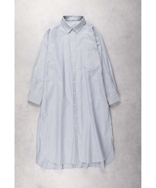 Right-on（ライトオン）の「シャツワンピース（シャツワンピース・レディース・ブルー/ホワイト・M/L/XL）」の4枚目の写真