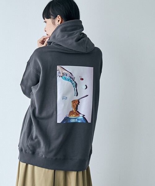 coen(コーエン)の「不純喫茶ドープ別注バックプリント裏毛フーディー(パーカー・レディース・ライム/その他1/ダークグレー/ライトグレー/その他3/その他2・L/M)」の5枚目の写真