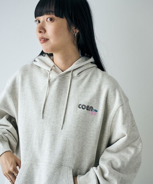 coen(コーエン)の「不純喫茶ドープ別注バックプリント裏毛フーディー(パーカー・レディース・ライム/その他1/ダークグレー/ライトグレー/その他3/その他2・L/M)」の2枚目の写真