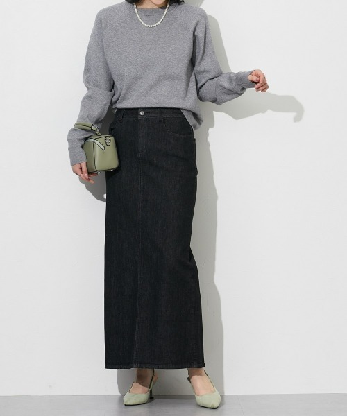 slattgir(スラットジール)の「高身長 スウェットライク ラグランプルオーバーニット(トールサイズ)(ニット/セーター・レディース・ブラック/杢グレー/パープル系/ネイビー系/モカ/オートミール・M/L/LL/3L)」の11枚目の写真