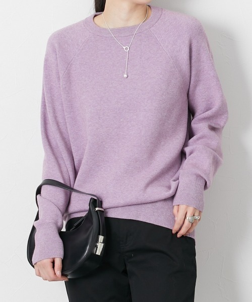 slattgir(スラットジール)の「高身長 スウェットライク ラグランプルオーバーニット(トールサイズ)(ニット/セーター・レディース・ブラック/杢グレー/パープル系/ネイビー系/モカ/オートミール・M/L/LL/3L)」の20枚目の写真