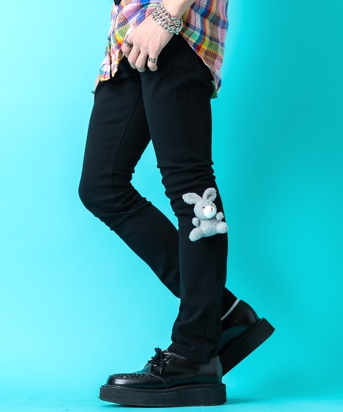 ankoROCK(アンコロック)の「TEDDY ankoROCK スリムパンツ(チノパンツ・メンズ・ブラック系1/ブラック系2・XL/L/M/S/XS)」の2枚目の写真