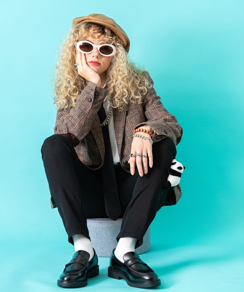 TEDDY ankoROCK スリムパンツ / メンズ レディース ユニセックス スキニーパンツ ストレッチ ワンポイント（チノパンツ）｜ankoROCK（アンコロック）チノパンツ