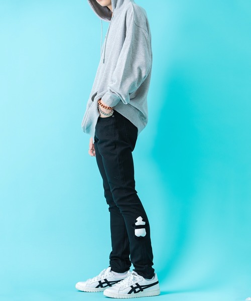 TEDDY ankoROCK スリムパンツ / メンズ レディース ユニセックス スキニーパンツ ストレッチ ワンポイント（チノパンツ）｜ankoROCK（アンコロック）