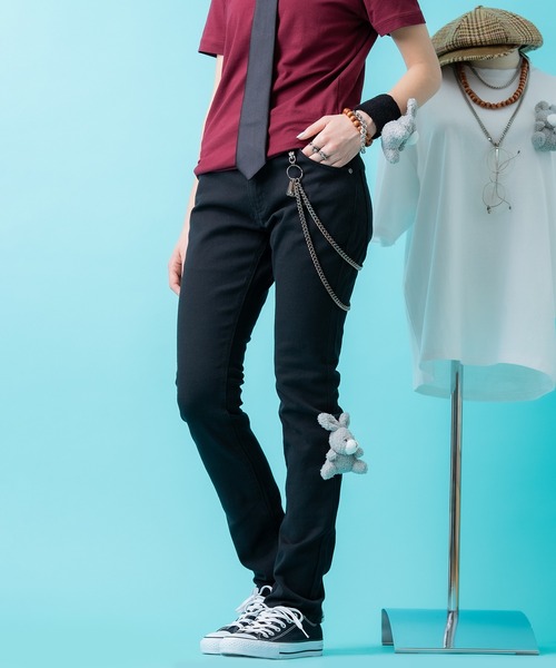 ankoROCK(アンコロック)の「TEDDY ankoROCK スリムパンツ(チノパンツ・メンズ・ブラック系1/ブラック系2・XL/L/M/S/XS)」の22枚目の写真
