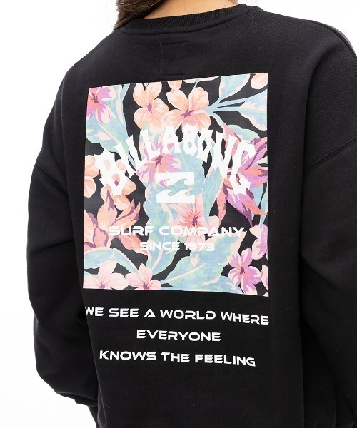 BILLABONG(ビラボン)の「BILLABONG レディース PATTERN LOGO SWEAT C トレーナー 【2024年秋冬モデル】/ビラボンバックスクエアロゴプリントクルーネックトレーナー(スウェット・レディース・ブラック/ブラック系その他/グレー/ベージュ/ホワイト・MEDIUM/LARGE)」の21枚目の写真
