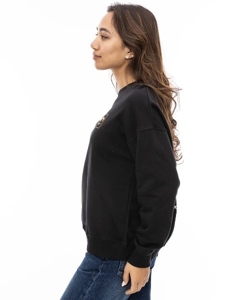 BILLABONG(ビラボン)の「BILLABONG レディース PATTERN LOGO SWEAT C トレーナー 【2024年秋冬モデル】/ビラボンバックスクエアロゴプリントクルーネックトレーナー(スウェット・レディース・ブラック/ブラック系その他/グレー/ベージュ/ホワイト・MEDIUM/LARGE)」の10枚目の写真