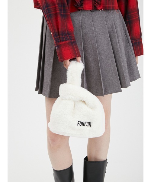 FURFUR(ファーファー)の「【ZOZO限定カラー】エコファーマーケットバッグ(ハンドバッグ・レディース・ミント/アイボリー/ピンク/イエロー/ブラック/チャコールグレー/ライトピンク・FREE/F)」の19枚目の写真