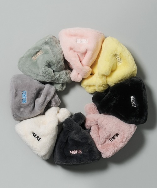 FURFUR(ファーファー)の「【ZOZO限定カラー】エコファーマーケットバッグ(ハンドバッグ・レディース・ミント/アイボリー/ピンク/イエロー/ブラック/チャコールグレー/ライトピンク・FREE/F)」の9枚目の写真