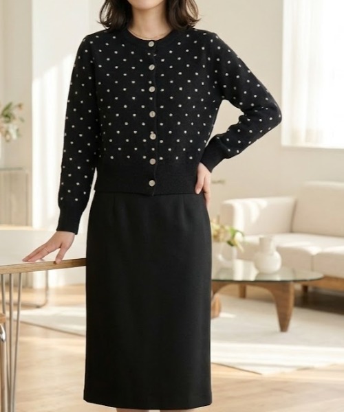 gossip！ロサンゼルス（ゴシップロサンゼルス）の「ドット柄ショートカーディガン（カーディガン/ボレロ・レディース・グレー/ブラック・FREE）」の17枚目の写真