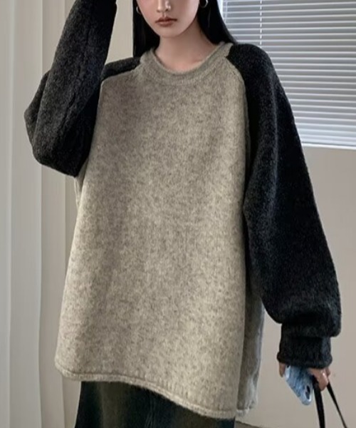 美品★22AW★FRAMeWORK★ウール ラグランスリーブ ニット セール 40%OFF】【洗濯機可能/6色展開】ラムウールラグラン