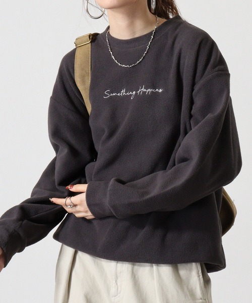 FUNALIVE（ファンアライブ）の「ロゴ刺繍　オーバーサイズフリーストレーナー（スウェット・メンズ・スミクロ/ライトブラック/ライトベージュ/オフホワイト/アイボリー/ブラック/グレイッシュベージュ/ブラック系その他2・M/L/LL）」の14枚目の写真