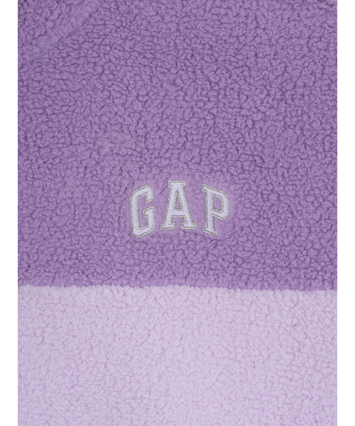 GAP（ギャップ）の「リラックス ボア 1/4スナップボタン ボア スウェット・トレーナー（スウェット・レディース・オフホワイト/ブラック/パープル/ブラウン・L/S/XS/XL/XXS/M）」の6枚目の写真