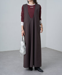 Omekashi | 2WAY深Uフレアジャンスカ(ジャンパースカート)